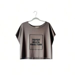 Gray Graphic Women's Top